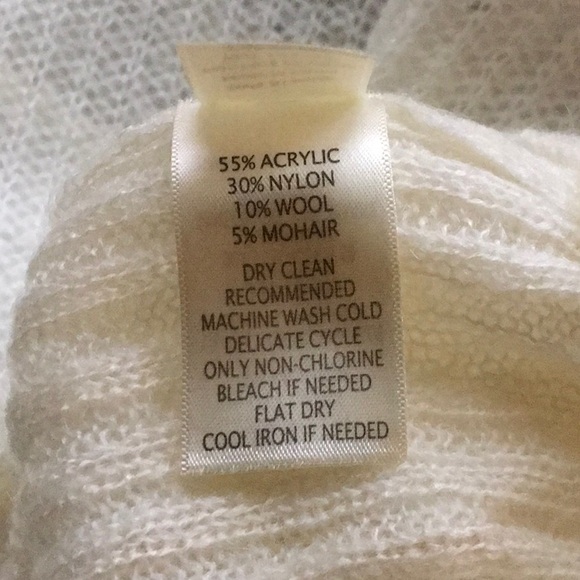 New ecru Lightweight ivory, see-through sweater with built-in removable camisole - Picture 6 of 6